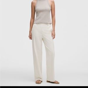 Lululemon Daydrift High-Rise Straight-Leg Trousers Light Ivory NWT